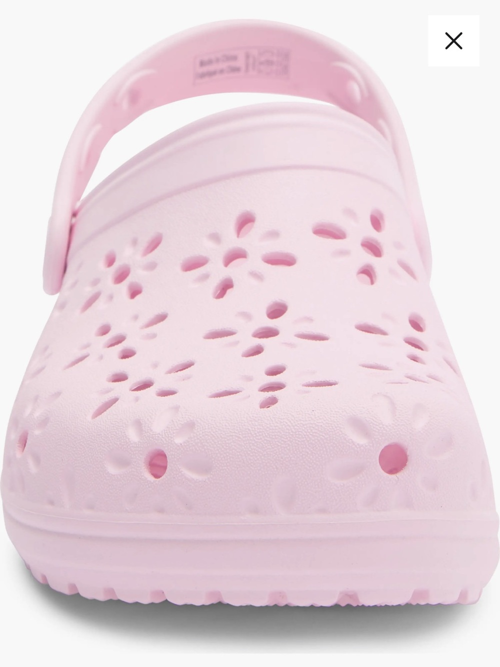 CROCS Women's Classic Floral Cutout Clog in Light Pink Size 6 NWT - Picture 5 of 11